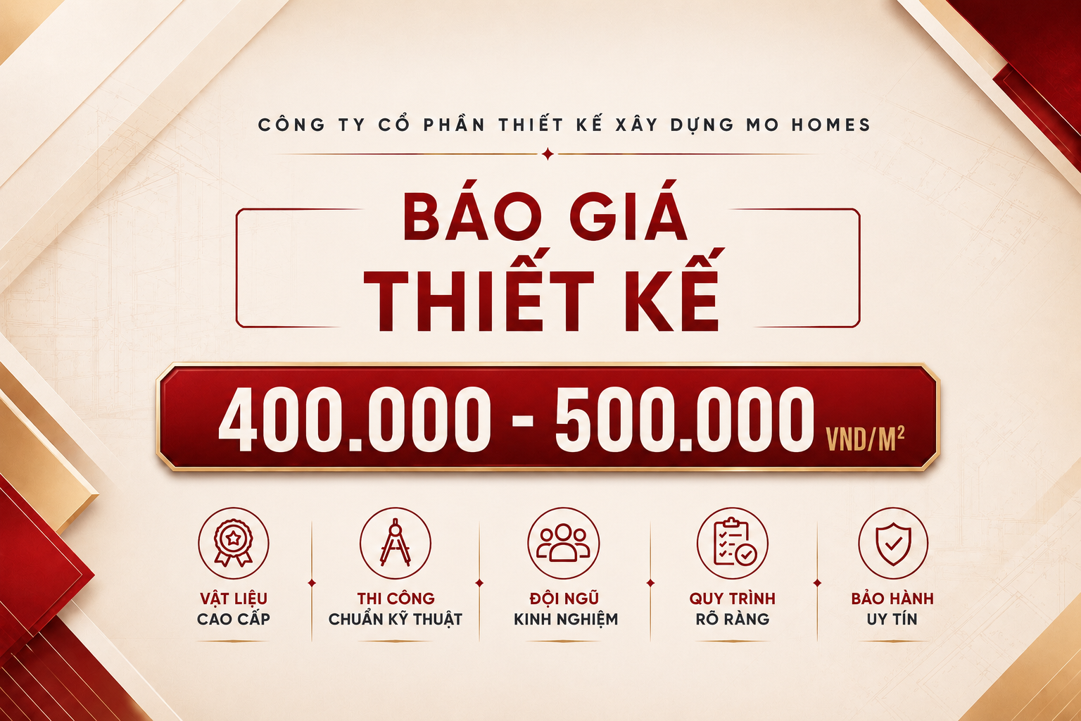 Bảng giá thiết kế 