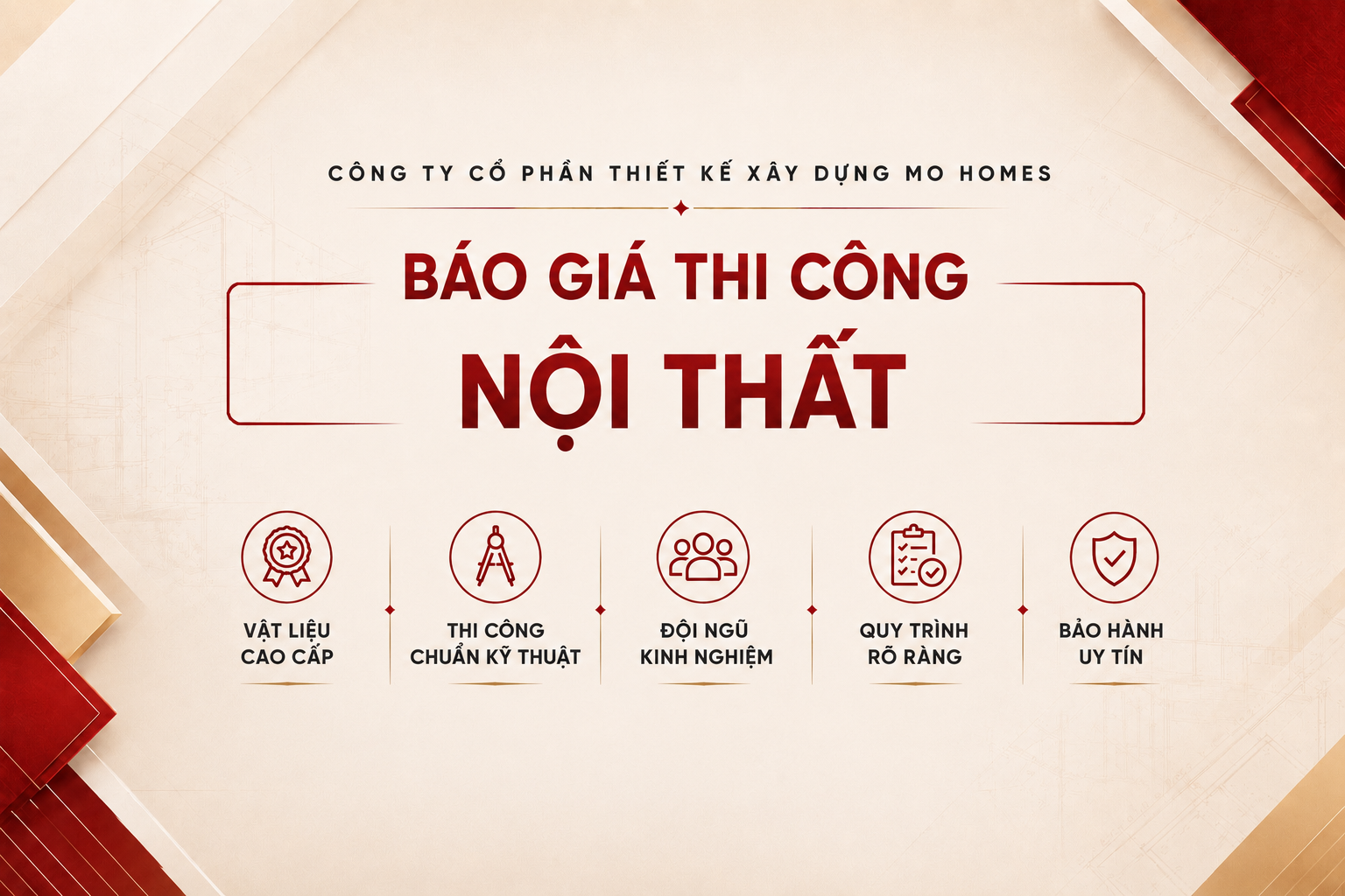 Báo giá thi công nội thất