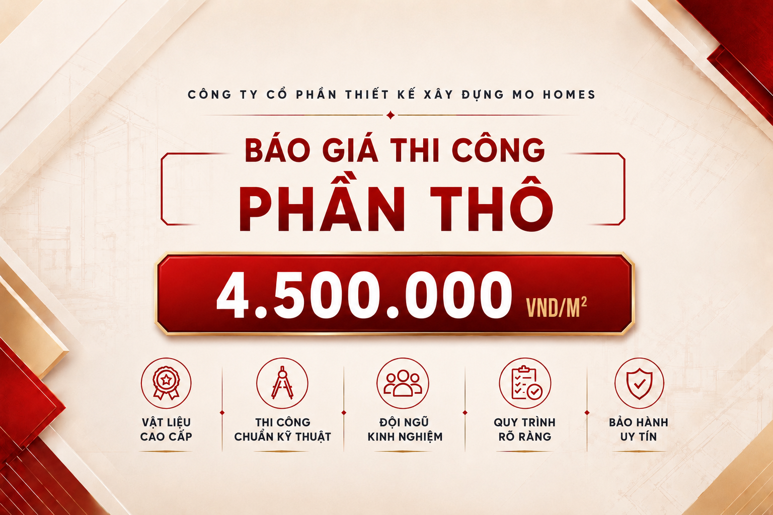Báo giá xây dựng phần thô